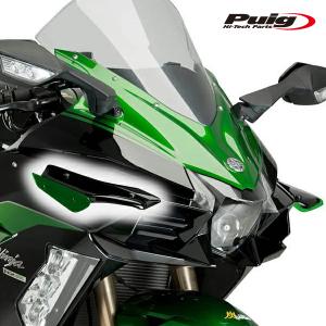 Puig 3658V SIDE SPOILER WINGLET [GREEN] Ninja H2 SX (18-21) Ninja H2 SX SE+ (18-21) プーチ カウル サイドスポイラー ウイングレット