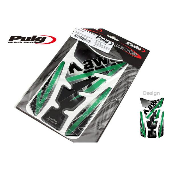 Puig 4720N TANK PADS WINGS [汎用] Kawasaki [ BLACK ]...