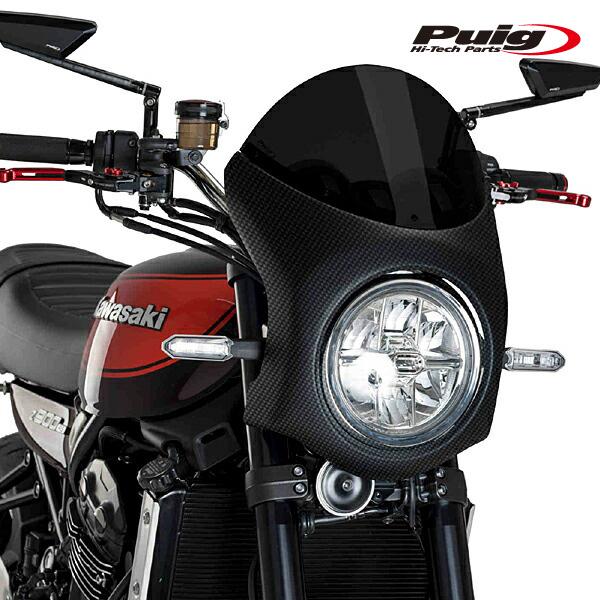 Puig 9596F RETRO SEMI FAIRING [CARBON LOOK/DARK SM...