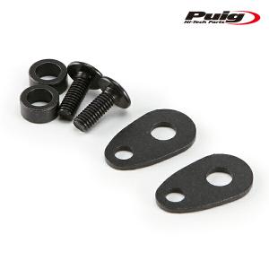 Puig 9676N TURNLIGHT FRONT FORK SUPPORTS SET VULCAN S (15-23) VULCAN S CAFE (17-22) プーチ ウインカープレート｜rambutan