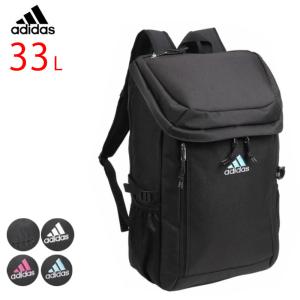 ADIDAS アディダス  スクエア バックパック   デイパック リュック 前ベルトあり A3  1-2泊  ロゴ 33L   67892｜rammy