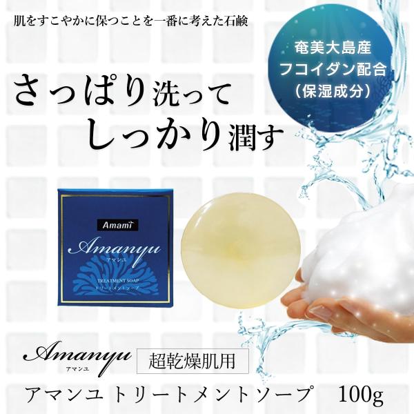 フコイダン 保湿 せっけん トラブル肌 敏感肌 乾燥肌 用 アマンユ トリートメントソープ 100g...