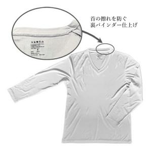 シルク100% シルクファインタッチメンズV首...の詳細画像5