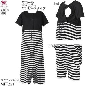 送料無料 マタニティ綿天竺ボーダー パジャマ ...の詳細画像2