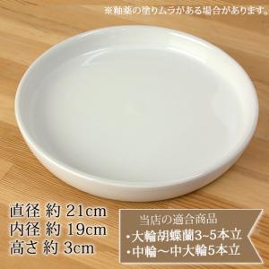 『陶器 受け皿 大(直径21cm)』 ◆白陶器...の詳細画像1