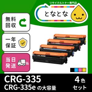 CRG-335 4色セット トナー カートリッジ Cartridge 335 ( CRG335 ) リサイクル LBP9520C LBP9660Ci LBP841C LBP841CS LBP842C LBP843Ci Satera CANON対応