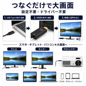 HDMI タイプC 変換ケーブル ミラーリング...の詳細画像2
