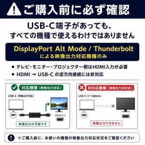 HDMI タイプC 変換ケーブル ミラーリング...の詳細画像3