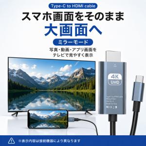 HDMI 変換ケーブル タイプC ミラーリング...の詳細画像1