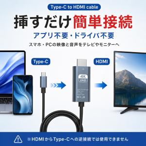 HDMI 変換ケーブル タイプC ミラーリング...の詳細画像3