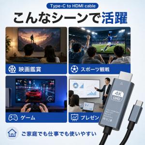 HDMI 変換ケーブル タイプC ミラーリング...の詳細画像5
