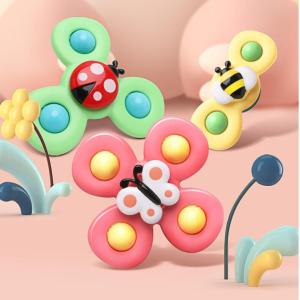 ハンドスピナー赤ちゃん　ベビー  おもちゃ 回転玩具 吸盤回転 子供  風車  知育玩具 お風呂遊び -集中力 握り.吸着.回転 誕生日 プレゼント