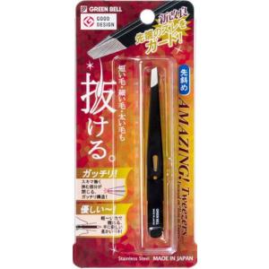 毛抜き　驚きの毛抜き　先斜めタイプ　ブラック　GT-222　短い毛　太い毛　細い毛　抜ける　特許取得の進化系毛抜き ネコポス 送料無料