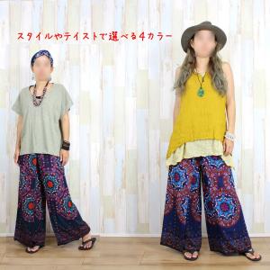 ワイドパンツ ラップパンツ レディース エスニ...の詳細画像2