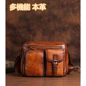 新品 本革 ショルダーバッグ メンズ アンティーク 斜め掛け鞄