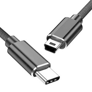 Type C Mini B 変換ケーブル USB タイプCオス‐ミニBオス コード 1m wuernine PCとヘッドホンアンプを繋げる データ転送