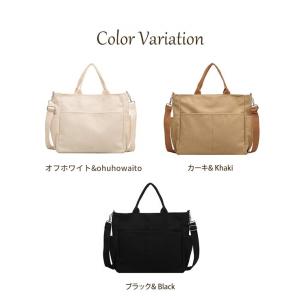 トートバッグ ショルダーバッグ 2way キャ...の詳細画像1
