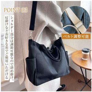 トートバッグ ショルダーバッグ 2way キャ...の詳細画像5