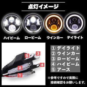 7インチ LED ヘッドライト イカリング ラ...の詳細画像2