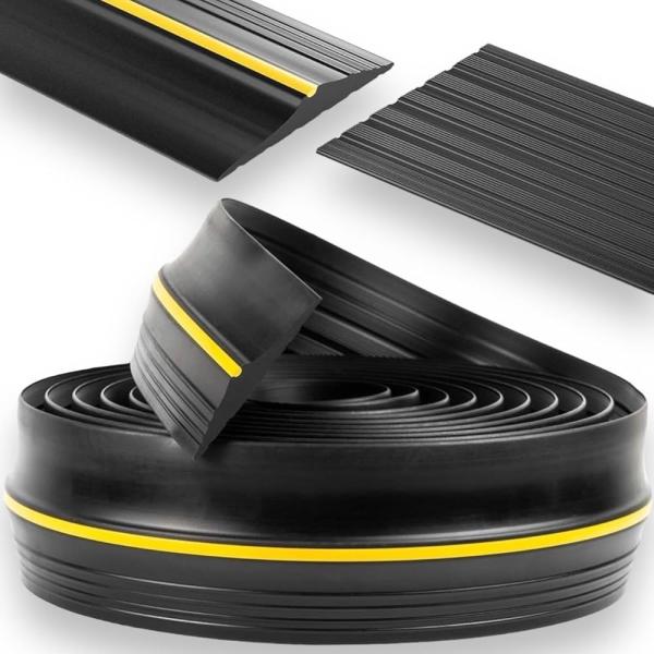 ガレージ用ゴムストリップ 3m シャッター下 雨風防止 隙間対策 PVC素材 敷居 段差 埃 清潔 ...