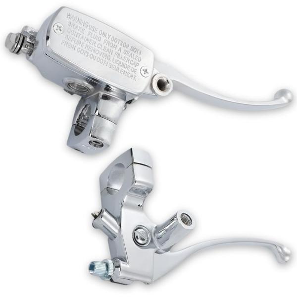 マスターシリンダー クラッチ ブレーキ レバー セット 25mm 1インチ ハンドル ドラッグスター...
