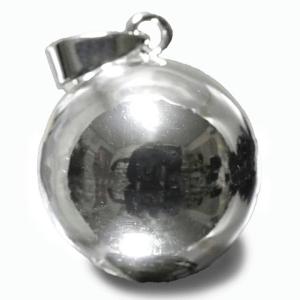 メキシコ MUSICAL BALL ミュージカルボール シンプル ペンダントトップ 銀色（シルバー） ２０ｍｍ【メール便対応可】｜rapanui