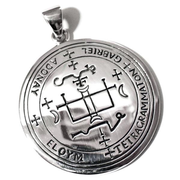 PETER STONE ソロモン王の鍵 大天使ガブリエルの護符 シルバー ペンダントトップ｜アルマデ...