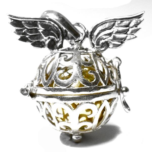 バリ島 ガムランボール エンジェル（天使） シルバー ペンダントトップ 説明カード付 メール便対応可