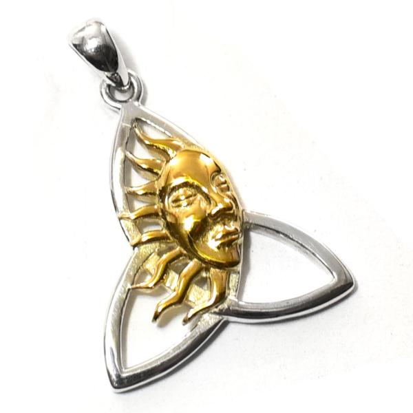 PETER STONE ケルトデザイン トリケトラ サン（太陽） シルバー＆ゴールドコーティング ペ...