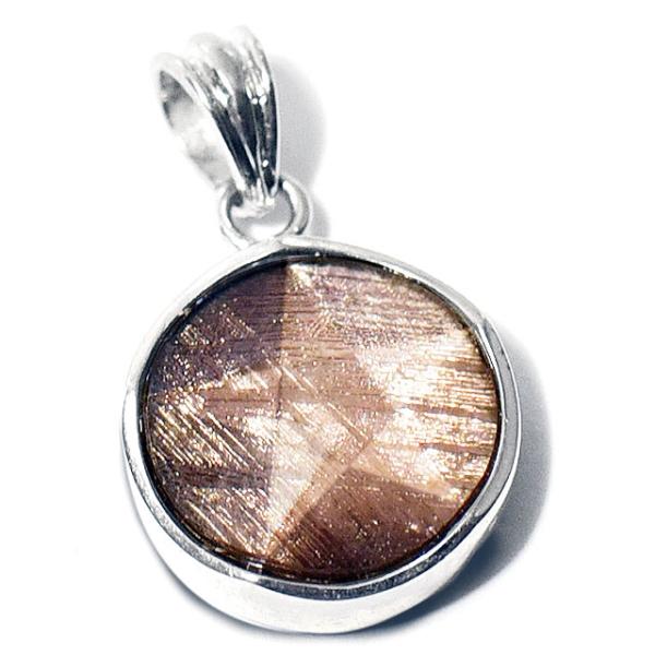 ギベオン隕石 五芒星（ペンタグラム） 高品質シルバー ペンダントトップ ピンクゴールド｜ペンタクル｜...