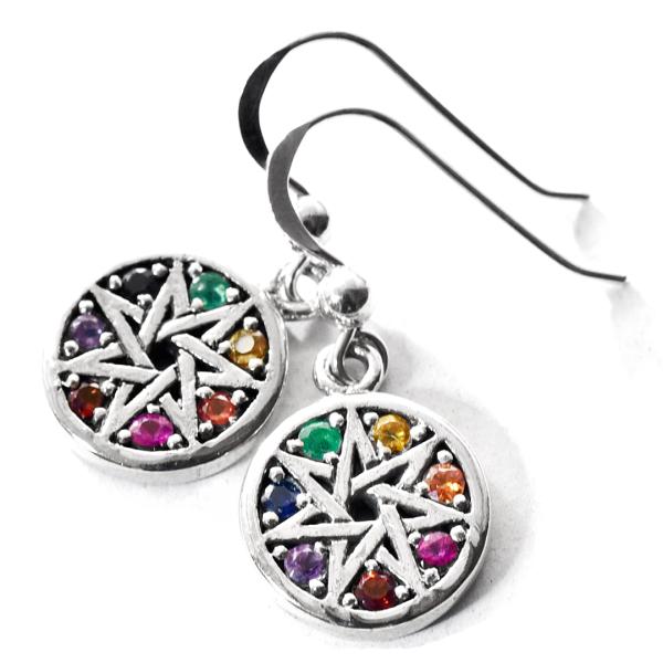 PETER STONE 七芒星（スターオブセブン） セブンチャクラ キュービックジルコニア 高品質シ...