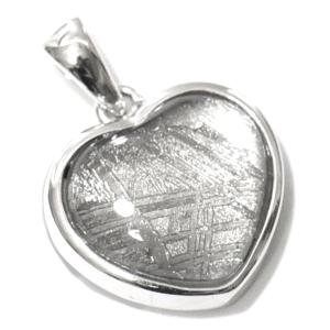 Silver925 ギベオン(メテオライト隕石) 11mm パープル 六芒星