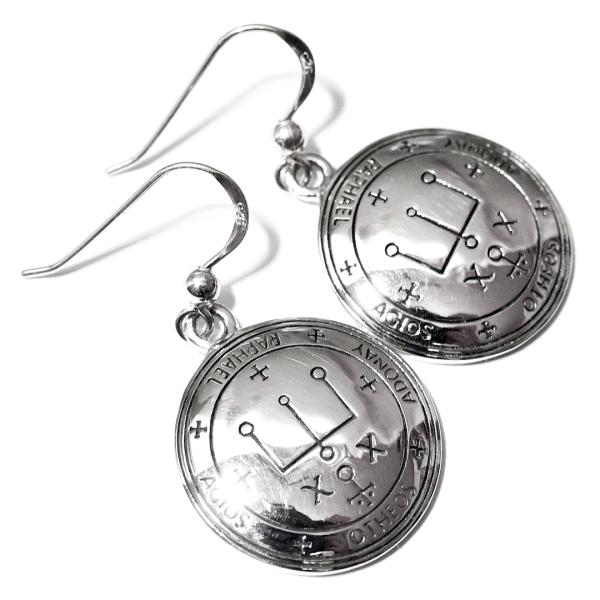 【PETER STONE】ソロモン王の鍵 大天使ラファエルの護符 シルバー ピアス｜アルマデルの魔導...