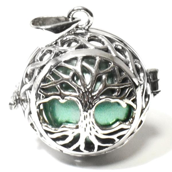 【PETER STONE】ツリーオブライフ（生命の樹) ハーモニーボール 高品質シルバー ペンダント...