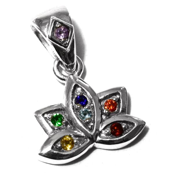 【PETER STONE】ロータス（蓮花） セブンチャクラ キュービックジルコニア 高品質シルバー ...