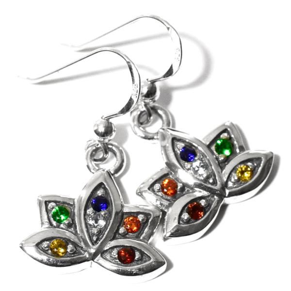 【PETER STONE】ロータス（蓮花） セブンチャクラ キュービックジルコニア 高品質シルバー ...