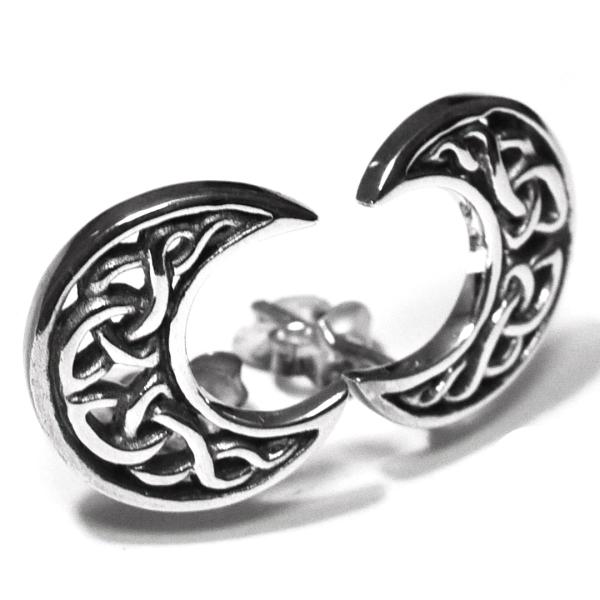 【PETER STONE】三日月ケルト模様 高品質シルバー ピアス