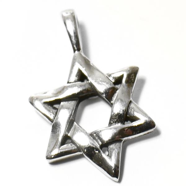 六芒星（ダビデの星） スターリング シルバー ペンダントトップ　イスラエル　ソロモンの印　ユダヤ教