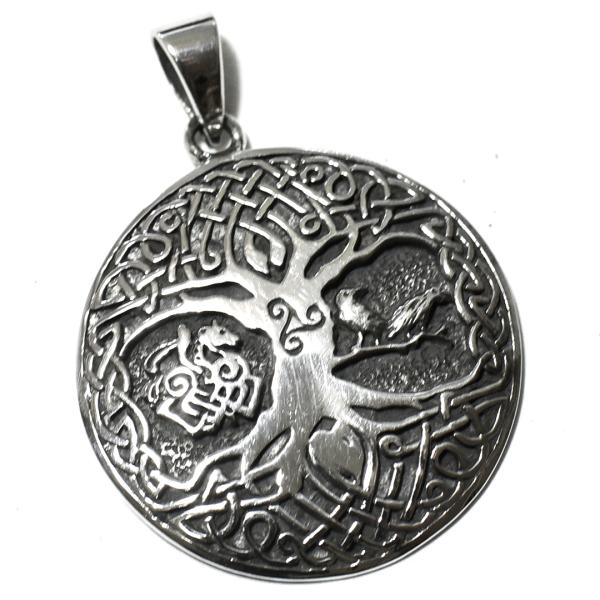 ツリーオブライフ（生命の樹） ケルティックノット トリプル・スパイラル（トリスケル） 高品質シルバー...