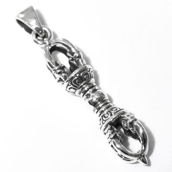 チベット密教 法具 金剛杵(バジュラ）  スターリングシルバー ペンダントトップ