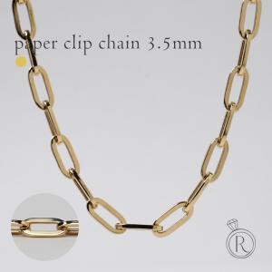 Lilas ネックレス ダブルホールダイヤ5Pペーパークリップチェーン