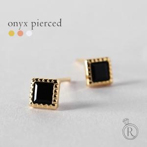 K10PG ブラックオニキス アメリカンピアス Amazon | [K.jewel] K10PG ブラック オニキス ピアス 4mm 10金