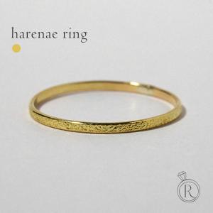 K18 kaku リング レディース 細リング 1mm幅 角線 平打ちリング 地金