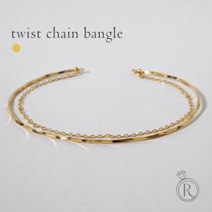 K18 スクリューチェーン ブレスレット 1.9mm チェーンブレスレット