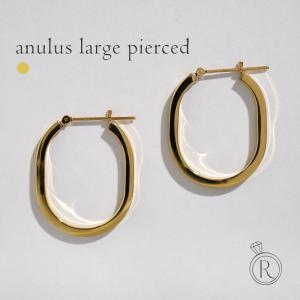 18金 フープピアス 2.0×40mm 両耳 リング ピアス ゴールド レディース