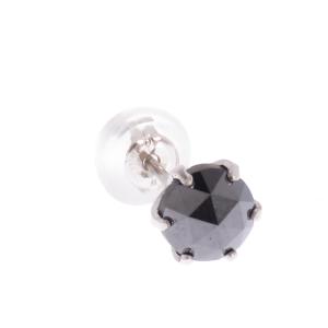 片方 片耳 大粒 ブラックダイヤ ピアス ブラックダイヤモンド スタッドピアス 0.5ｃｔ 1粒 ＰＴ900