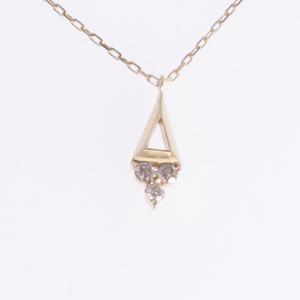 K18 ダイヤモンド スター ペンダントネックレス 0.2ct 星型 ほしがた