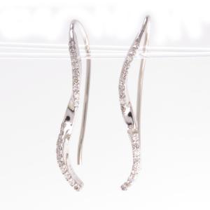 K10 ピアス 蜂 はち ハチ ビー bee モチーフ ホワイトトパーズ