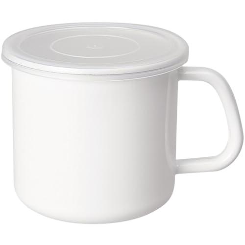 野田琺瑯(Nodahoro) 保存容器 ホーロー 耐熱 持ち手付きストッカー 丸形ラウンド Sサイズ...