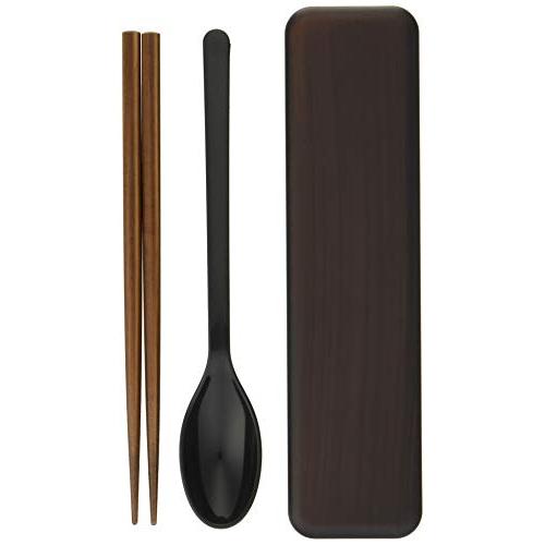 たつみや(Tatsumiya) 木目ランチ 18.0スプーン&amp;箸セット 栃木目 サイズ:約W19 D...